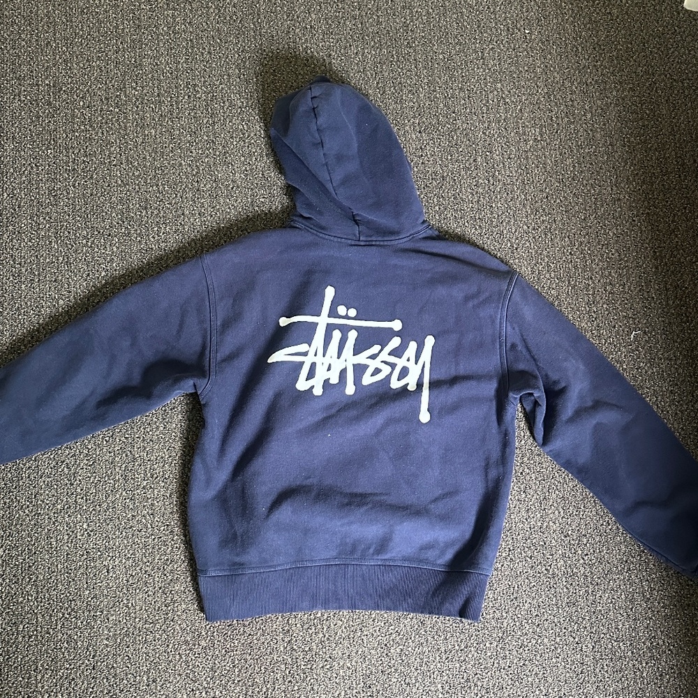 Navy Blue Stussy Hoodie (M)